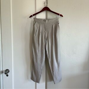 🤍 euc | babaton | pleated linen tapered trousers